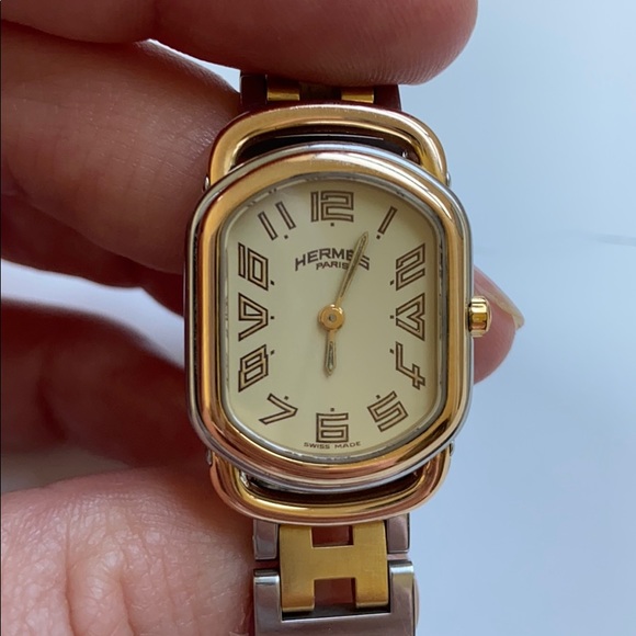 18k gold plated Hermès Rallye Watch - Picture 5 of 7